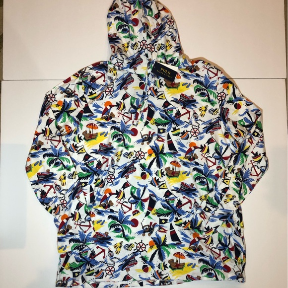 Polo Ralph Lauren Other - NEW Polo Ralph Lauren Nautical Bear Long Sleeve Hoodie Mens XXL Bearwaiian